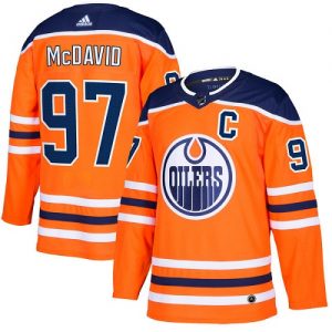 Barn NHL Edmonton Oilers Drakter 97 Connor McDavid Authentic oransje Adidas Hjemme