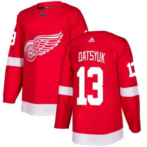 Herre NHL Detroit Red Wings Drakter 13 Pavel Datsyuk Authentic Rød Adidas Hjemme