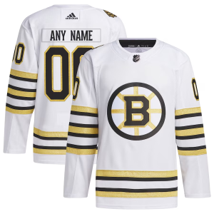 Boston Bruins Drakter Custom Hvit 100th Anniversary Primegreen 