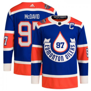 NHL Edmonton Oilers Connor McDavid Heritage Drakter Classic Adidas 2023-24 Blå
