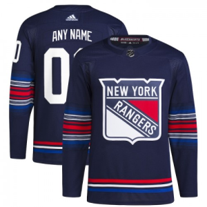 NHL New York Rangers Drakter Custom Adidas 2023-24 marineblå
