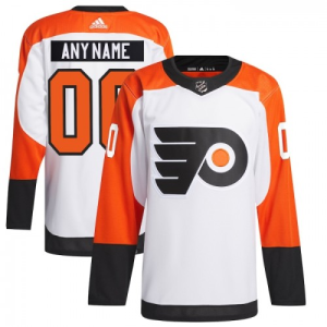 NHL Philadelphia Flyers Drakter Custom Adidas 2023-24 Hvit