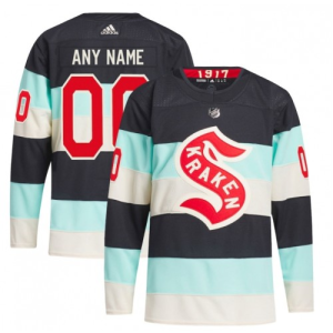 NHL Seattle Kraken Custom Classic Adidas 2023-24 Blå 